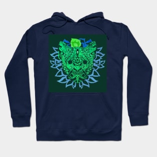 floral eco tiger in mandala pattern ecopop Hoodie